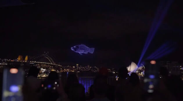 Mirragin and partners deliver drone sky show